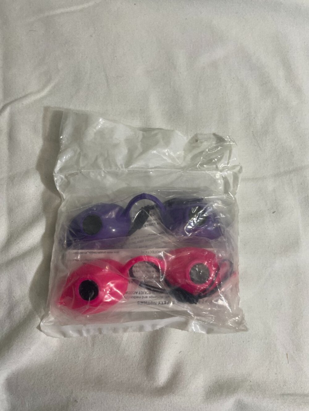 Lot of 2 Indoor Tanning Bed Goggles Pink & Purple UV Eye Protection New Sealed